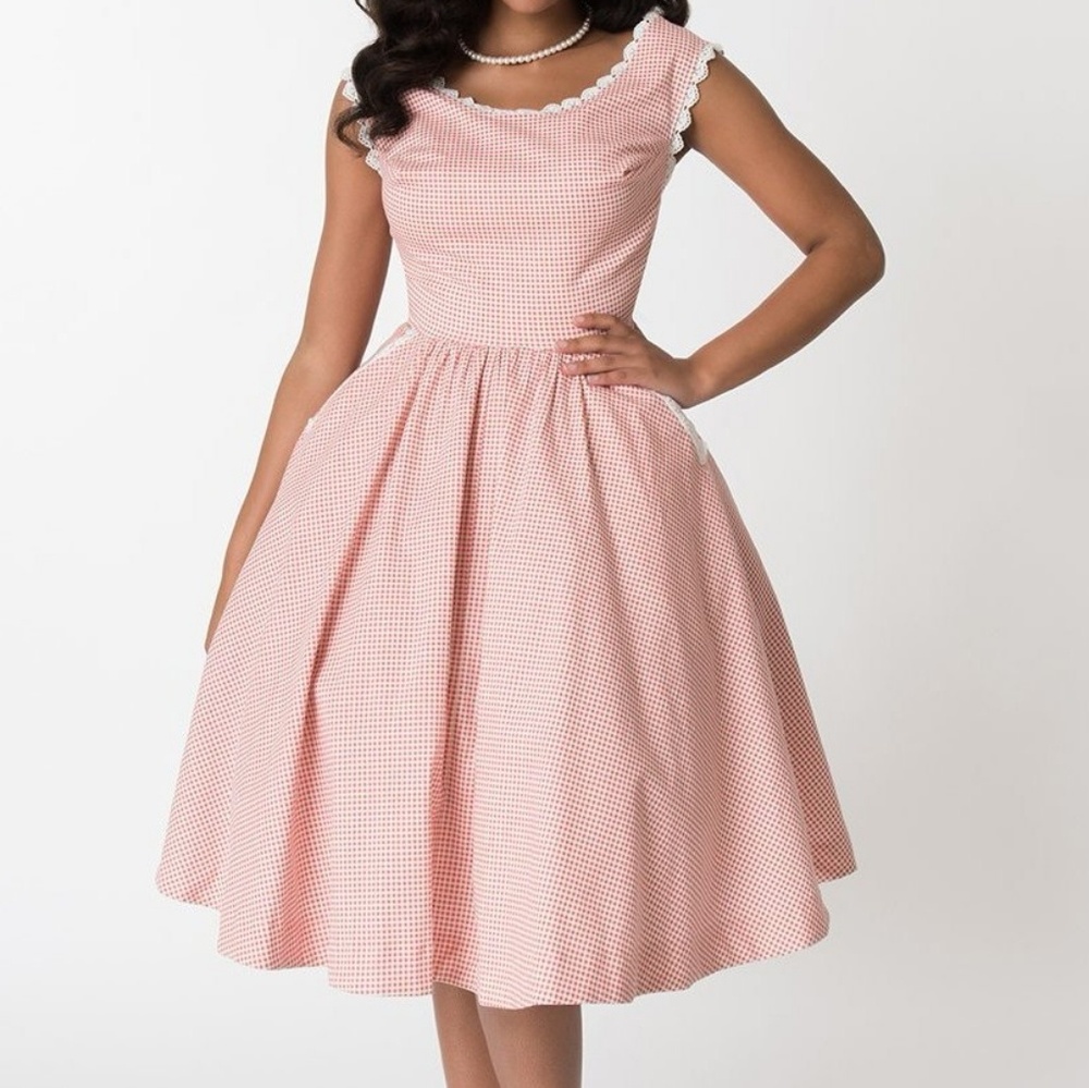 Unique Vintage Barbie Collection Pink Gingham NWT